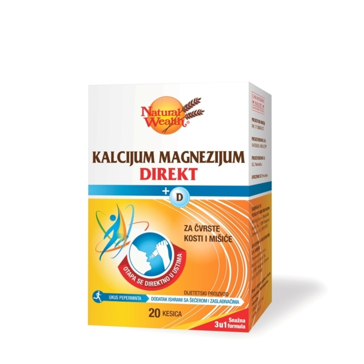 Natural Wealth Kalcijum Magnezijum Direkt + vitamin D 20 kesica